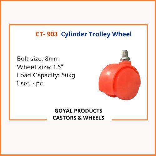 plastic Lpg Cylinder Trolley Wheel, For Commercial