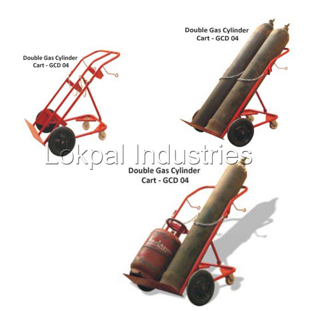 Hulk Lokpal Red Gas Cylinder Trolley for Industrial