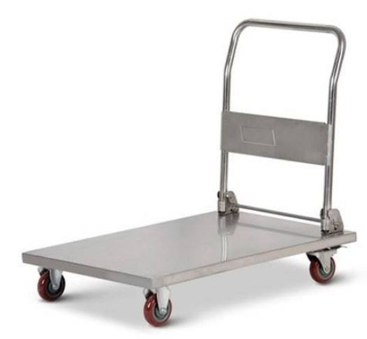 Stainless Steel Foldable Platform Trolley, For Material Handling, Load Capacity: 100 kg