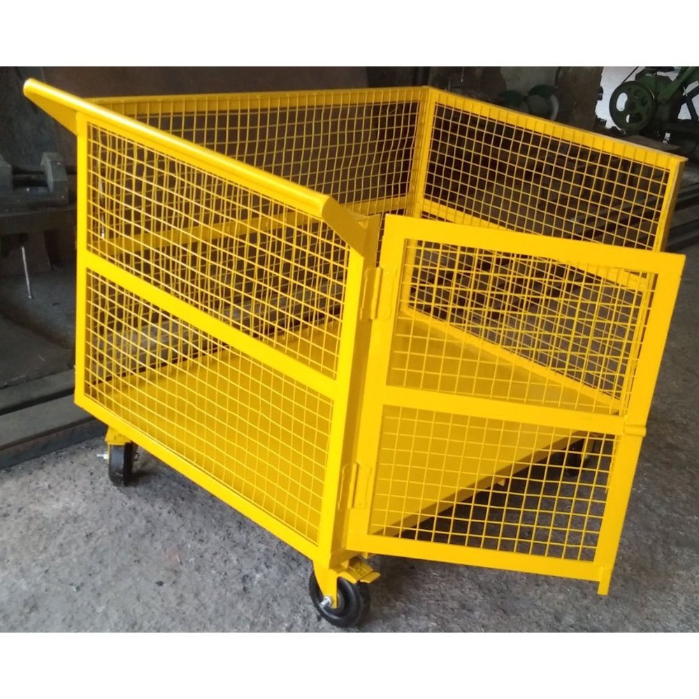 Mild Steel MS Wire Net Box Truck, Square, Load Capacity: 120Kg