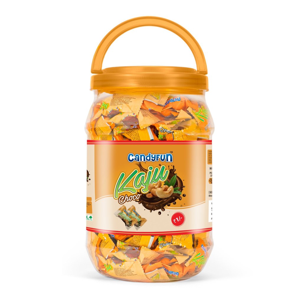 Round Center-filled Candy Kaju Choco, Packaging Type: Jar