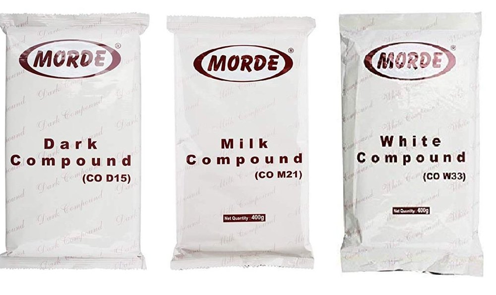 Dark, Milk And White Rectangle Morde Dark Compound D15, Packaging Size: 500 Grams