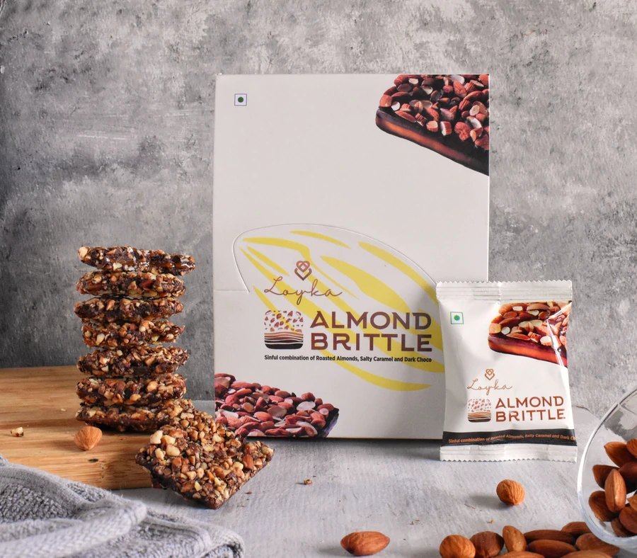 Loyka Almond Brittle Classic 12 pc Box, Crispy