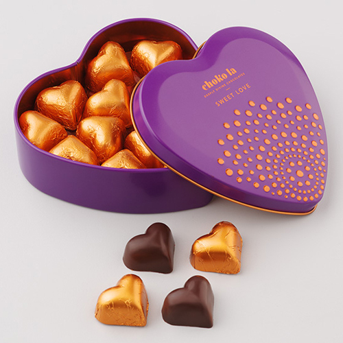 Sweet Love Heart Shaped Dark Chocolate Gift 110 Grams