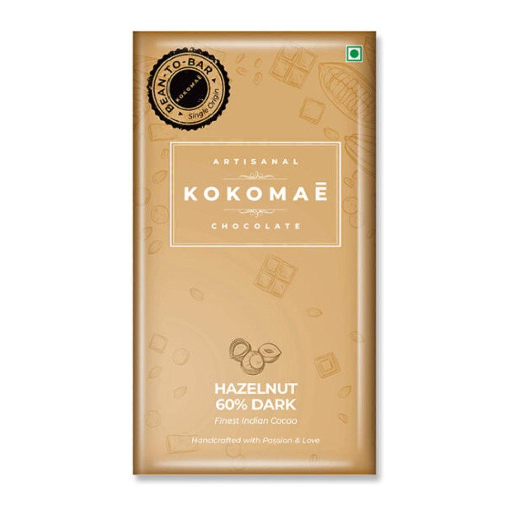 Kokomae Rectangular Bean To Bar 60% Hazelnut Chocolate