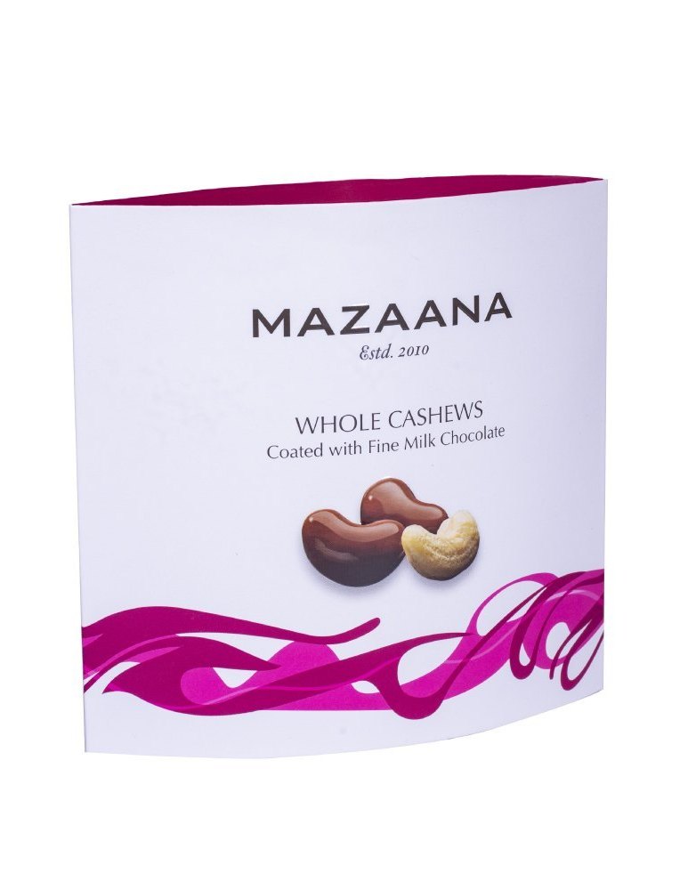 Mazaana Whole Cashews Coated Nut Fine Milk Chocolate