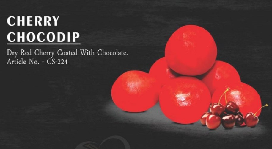 Valentina Round Cherry Choco Dip Chocolate