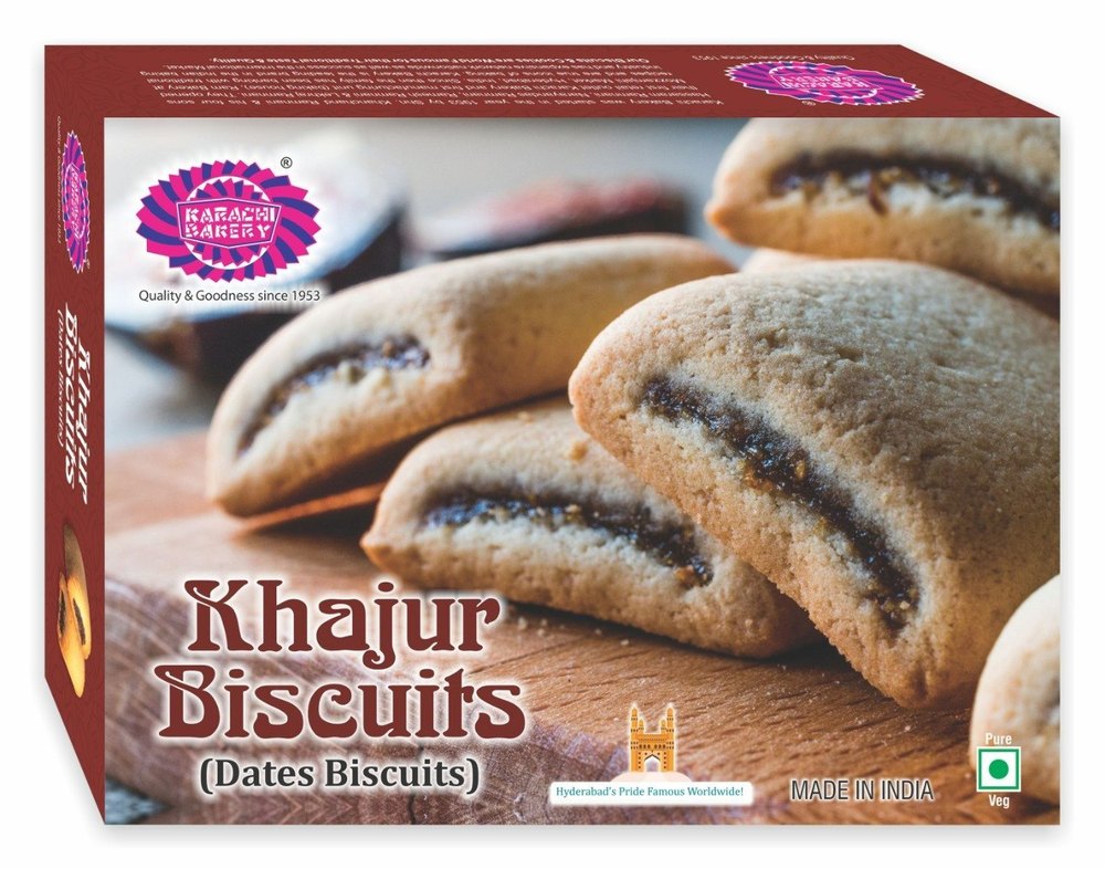 Karachi Dates Khajur Biscuits, Packaging Type: Box