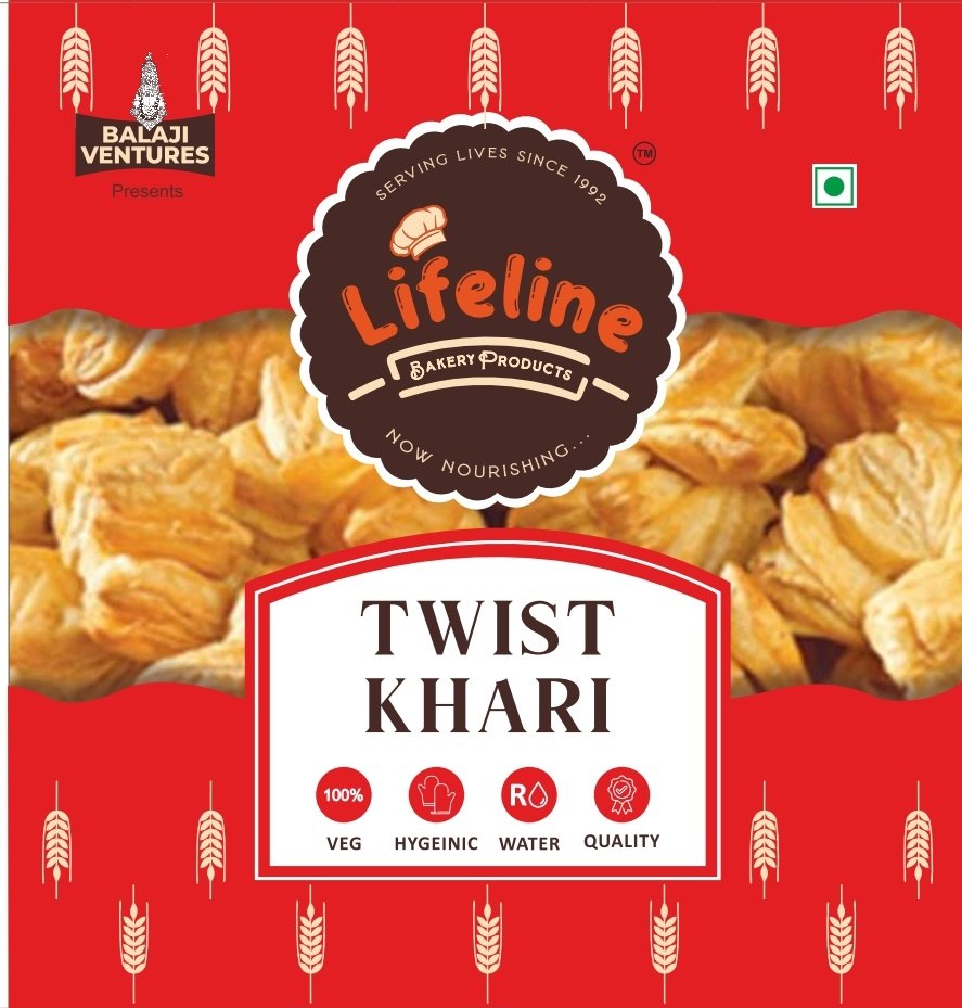 LifeLine Flour Twist Khari, Packaging Type: Box