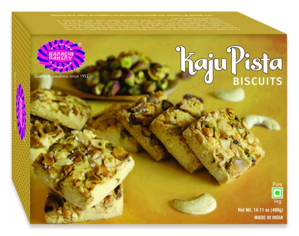 Karachi Kaju Pista Biscuits, Packaging Type: Box, Packaging Size: 400 Gms