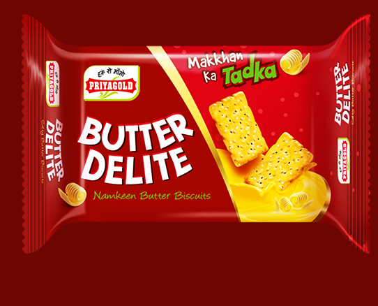 Priya Gold Butter Delite Biscuit, Packaging Type: Packet