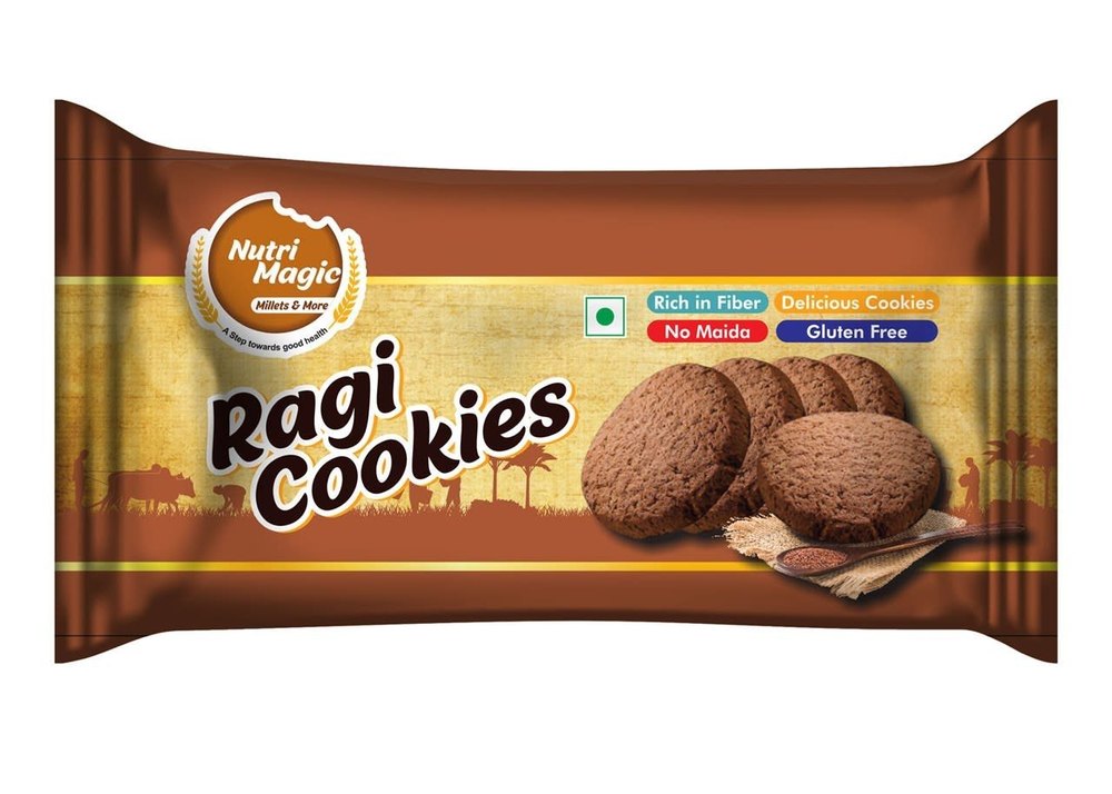 Baked Biscuits Eggless Nutri Magic Ragi Cookies, Packaging Type: Packet img