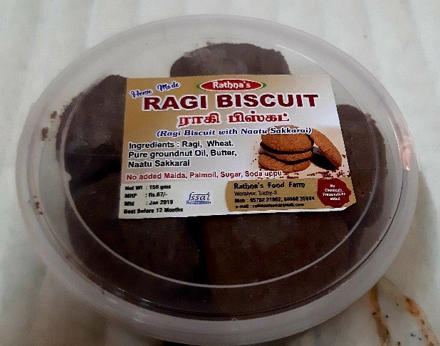 Rathnas Baked Biscuits Hand Made Ragi Biscuits, Packaging Size: 150gms, 250gms img