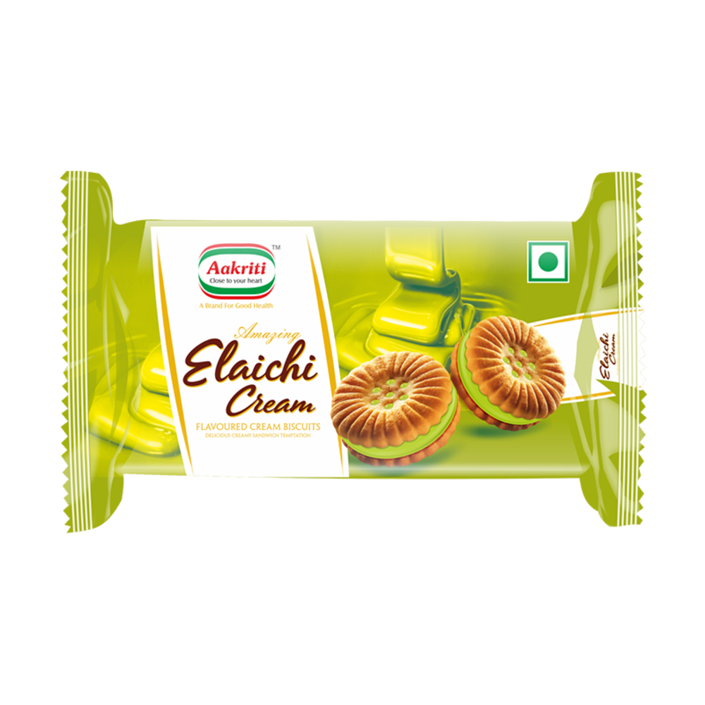 Aakriti Elaichi Cream Biscuit, Packaging Type: Packet img