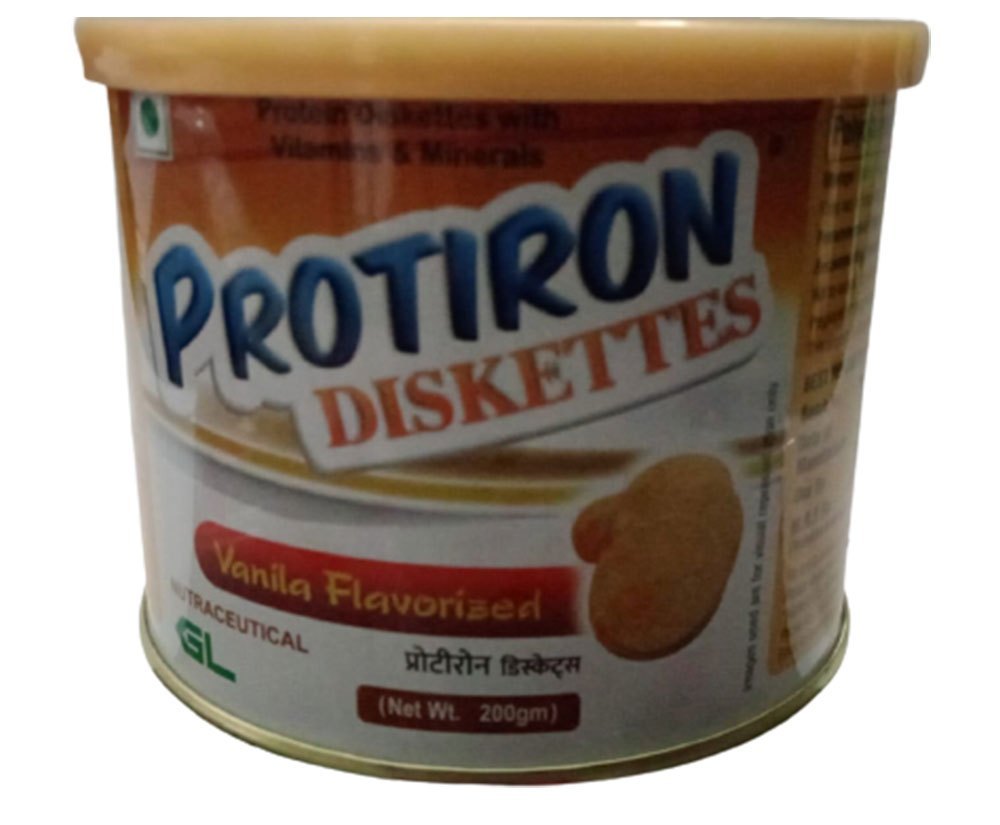 Baked Biscuits Vanilla Protiron Diskettes Protein Biscuit, Packaging Size: 200g