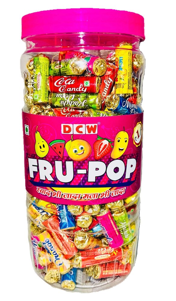 Dcw Hard Candy Fru Pop, Packaging Type: Plastic Jar, Packaging Size: 150 Pieces