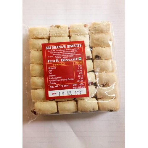 Sri Dhanalakshmi Fruit Biscuit, 175 Gm (net)