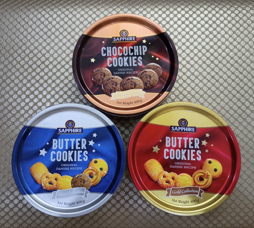 Sapphie Sapphire Butter Cookies, Packaging Size: Aluminum Tin Box