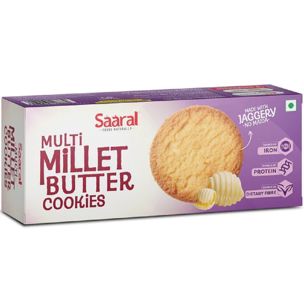 Saaral Multi Millet Butter Cookies, Packaging Size: 100g