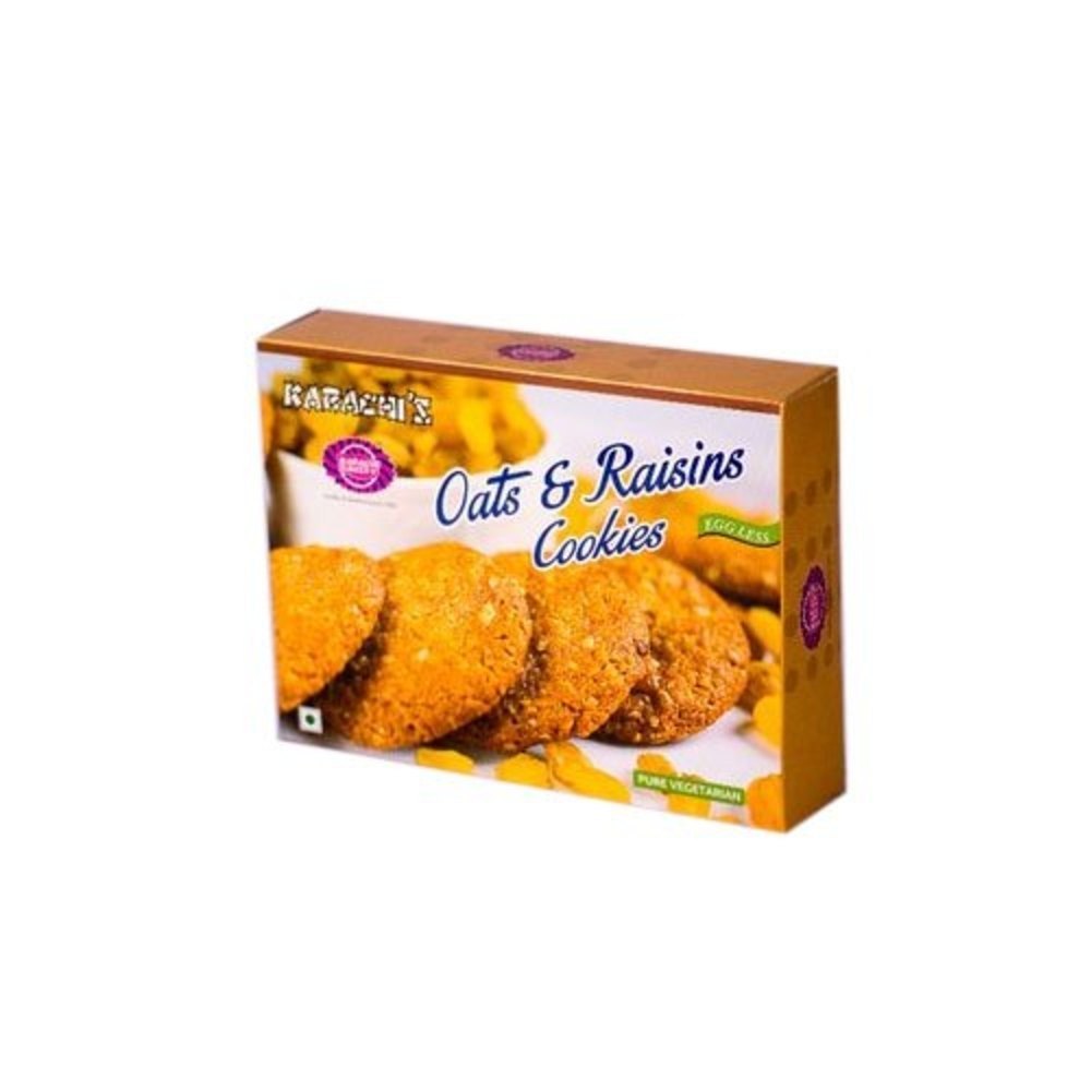 Karachis Eggless Oats Raisins Bakery Cookies, Packaging Size: 200 G