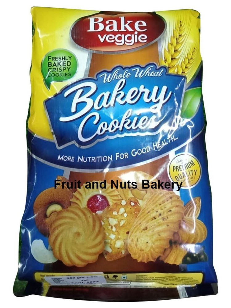 Bake Veggie Eggless Fruit and Nuts Bakery Cookies, Packaging Size: 350gm