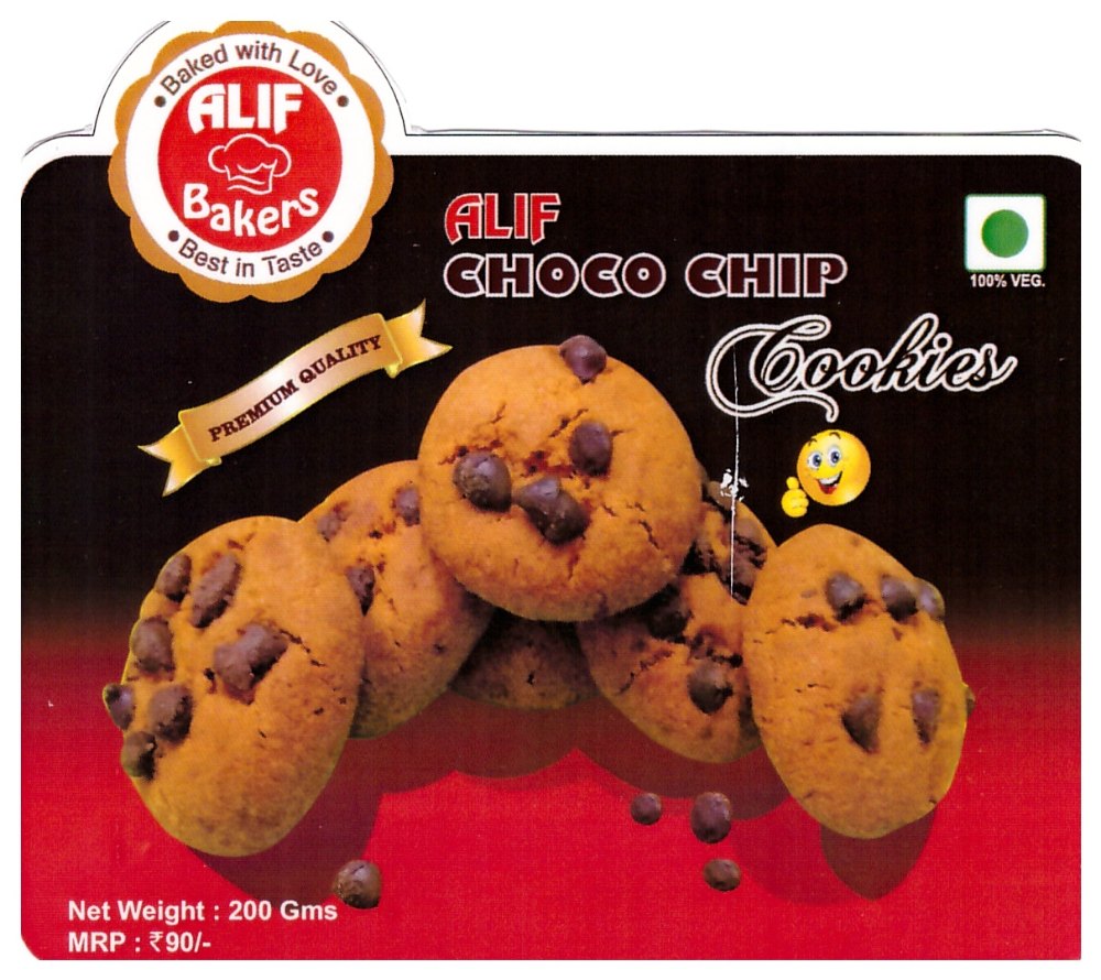 Alif Bakers Choco Chips Cookies