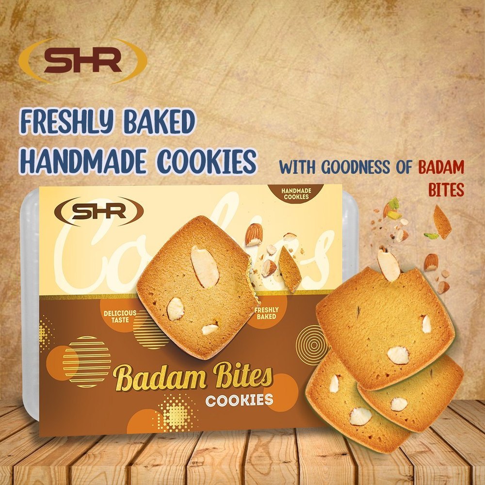 SHR Almonds Badam Bites Cookies, Packaging Size: 24