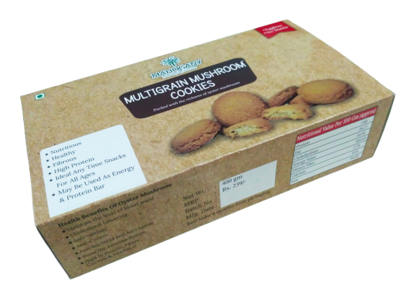 Mahogany Organics Eggless Multigrain Mushroom Cookies