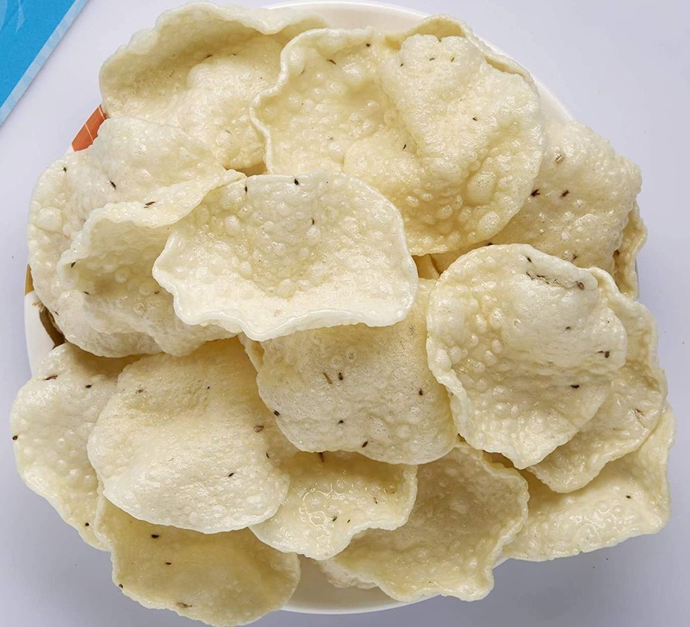 Round White Jeera Rice Papad