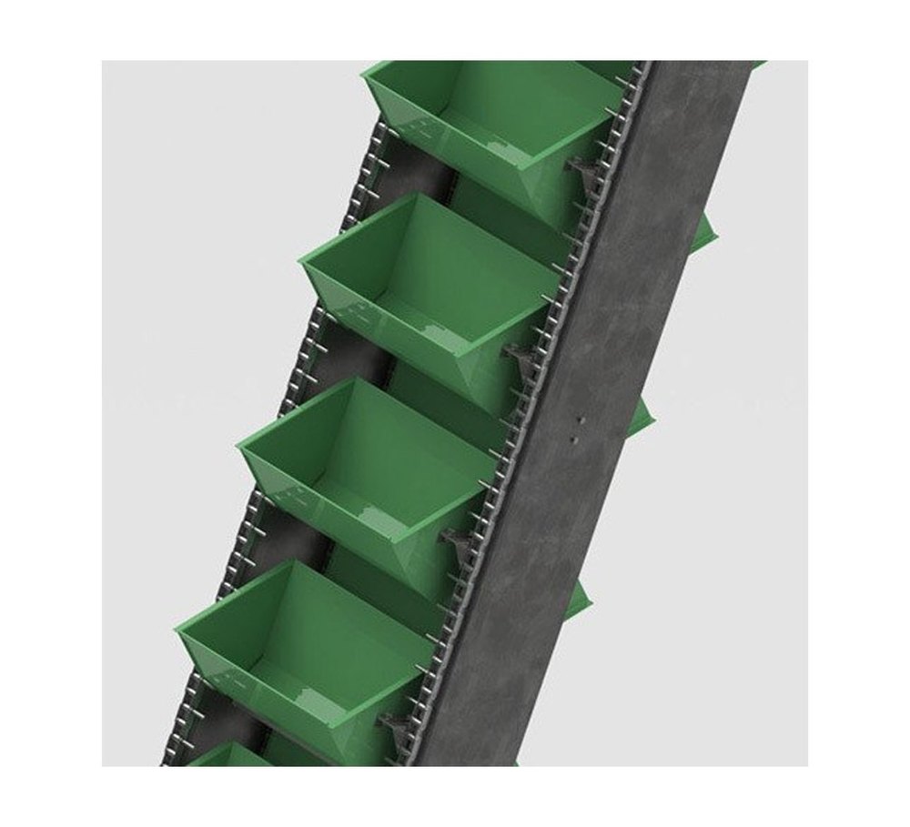 Mild Steel Bucket Conveyor Belt, Capacity: 25 Kg/Basket