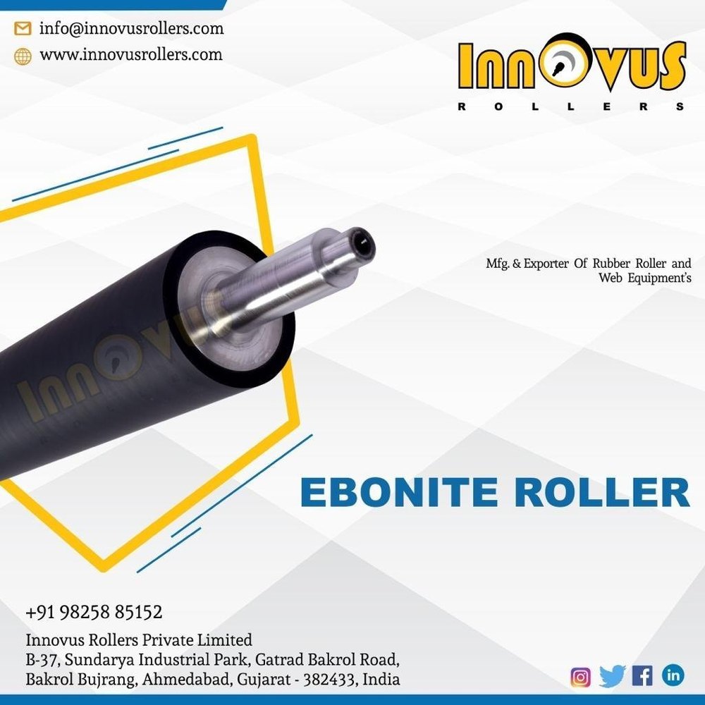 Ebonite Rubber Roller, Packaging: Wooden Box img