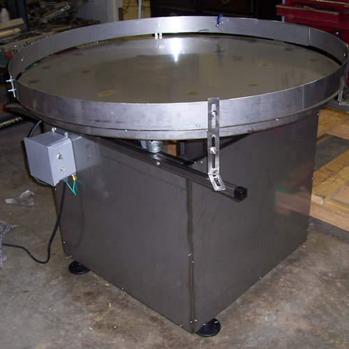 Mild Steel Round Table Conveyor, Capacity: 50-500 Kg/Hr