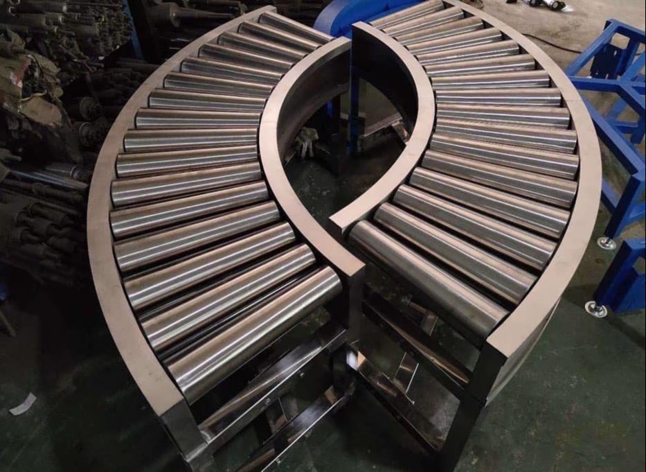 Stainless Steel 90 Degree Turn Roller Conveyor img