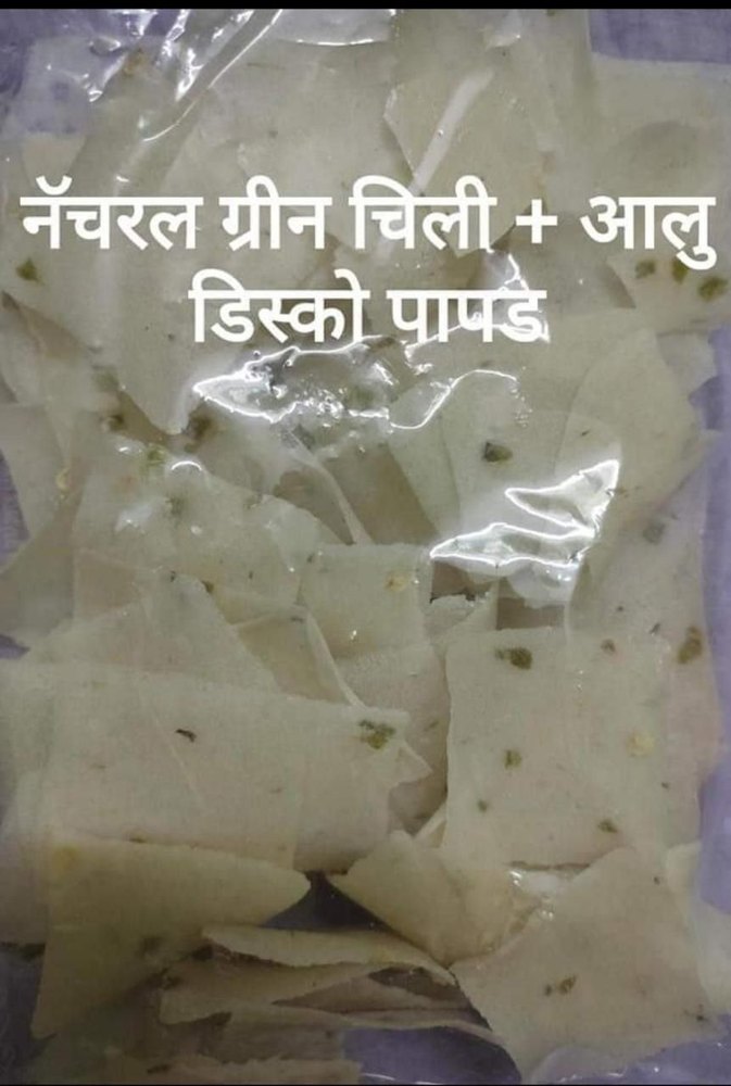 Salty Loose Natural Green Chilli Potato Papad