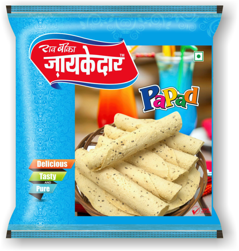 Bikaneri Tej Masala Papad Handmade Papad 9 400gm X 75 Packet (30 Kg Box)( Zyaikedar Blue )