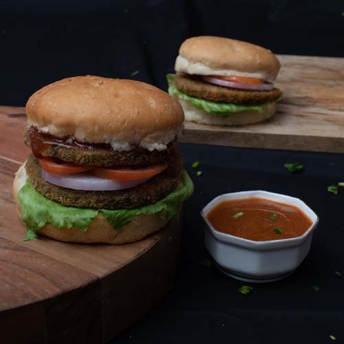 snackys Veggie Burger Tikki