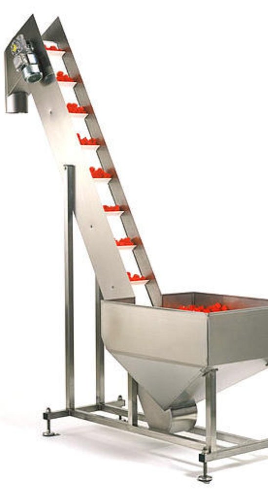 Steel Chain Bottle Cap Elevator Conveyors, Capacity: 1-50 kg per feet