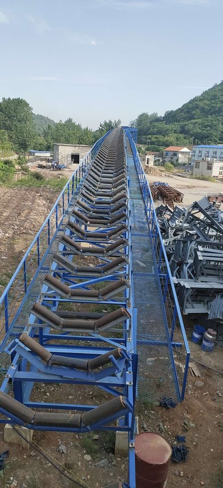 Mild Steel Mining Belt Conveyor, Capacity: 1-50 kg per feet img