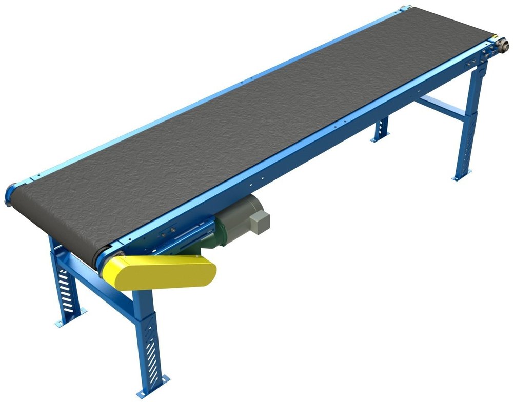 Mild Steel (Frame) Industrial PVC Belt Conveyor, For Packaging, Material Handling Capacity: 50 kg/feet img