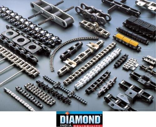6 MM - 63MM Diamond Industrial Roller Chain, Roller Dia: British & American Standard, Inside Width: 3MM - 50MM