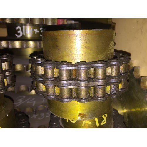 Roller Chain Flexible Coupling, for industrial machinery, Packaging Type: Box