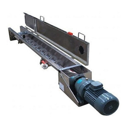 Pyramid Horizontal Stainless Steel Screw Conveyor, Capacity: 100-120 Kg, 1-5 Kw