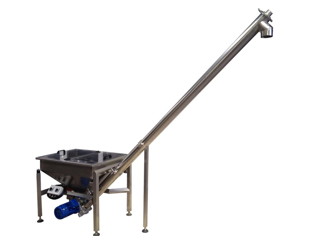 Best India Stainless Steel Inclined Screw Conveyor, Capacity: 100 Kg, 240 V