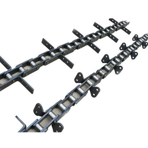 Stainless Steel Scraper Conveyor Chain, Roller Diameter: 8.51 mm
