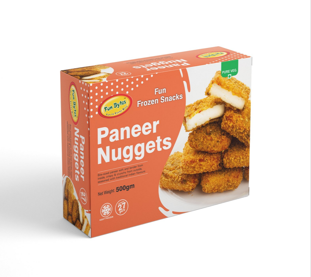 Deep Fry Frozen Paneer Nugets, Packaging Type: Box