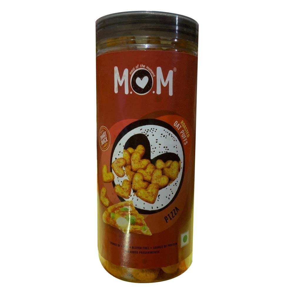 MOM Roasted Oat Puffs Pizza, Packaging Size: 120 g, Packaging Type: Jar img