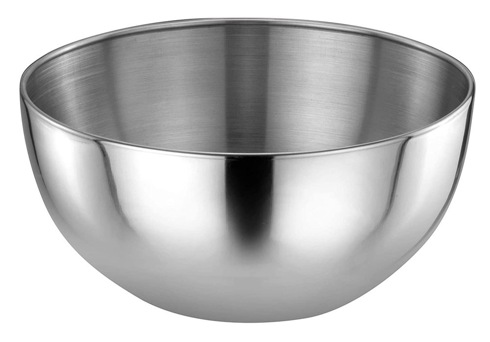 6 Pieces Silver Stainless Steel Mixing Bowl, For Home