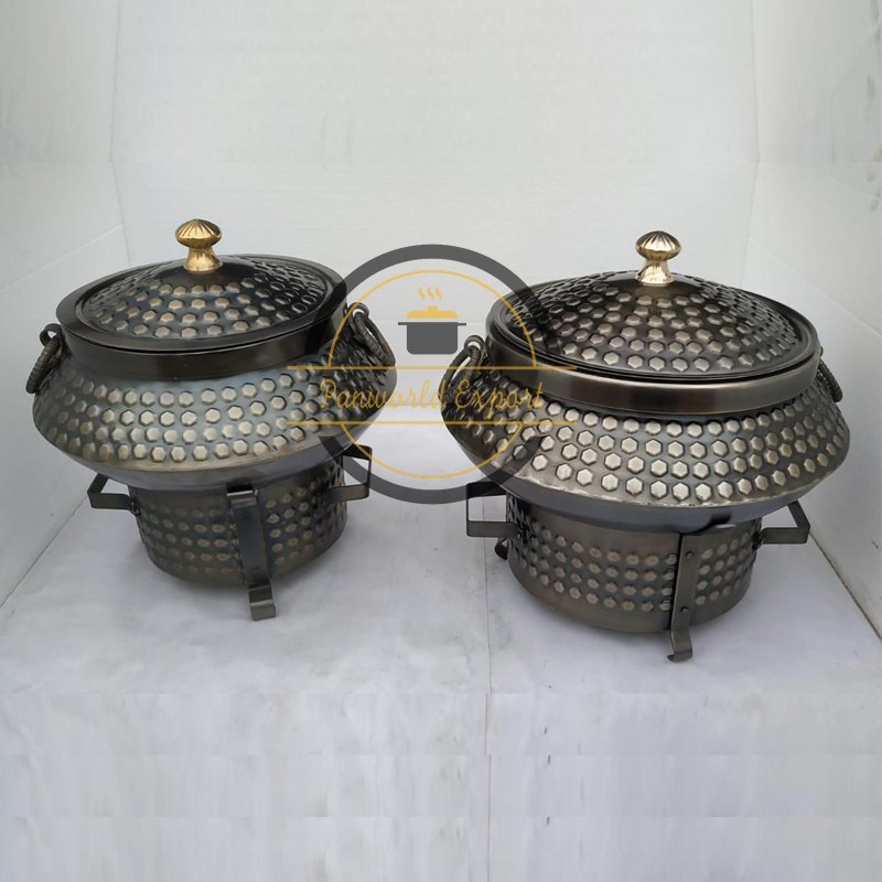 Round Steel Chafing Dish, Material Grade: SS304, Capacity: 6 Liters