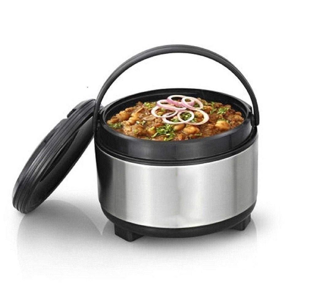 Round Black Rainbow Collection Stainless Steel Insulated Casserole, For Home, Capacity: 4000
