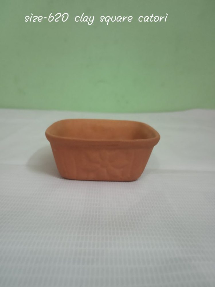 Brown Terracotta Clay Square Catori, For Restaurant, Packaging Type: Carton Box